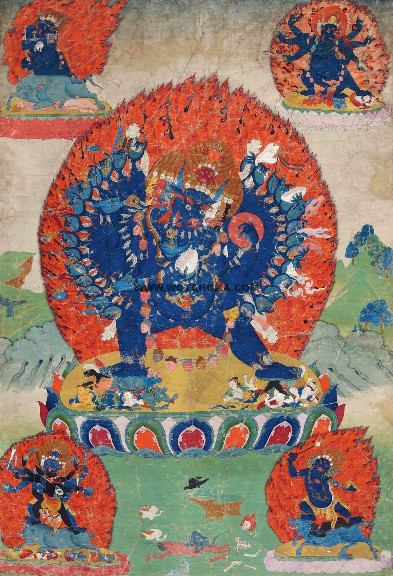 沃唐卡编号AC48452：大威德金刚