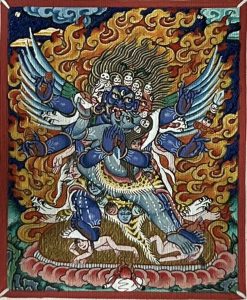 编号118-2576123：彩绘小唐卡-普巴金刚（长方形·5*4CM左右）