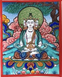 编号118-9973834：彩绘小唐卡-四面大日如来（长方形·5*4CM左右）