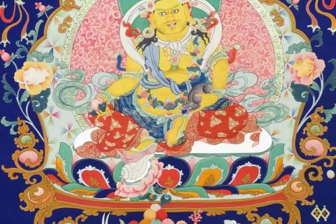 编号138-158460：彩绘唐卡-黄财神（60*41CM左右）