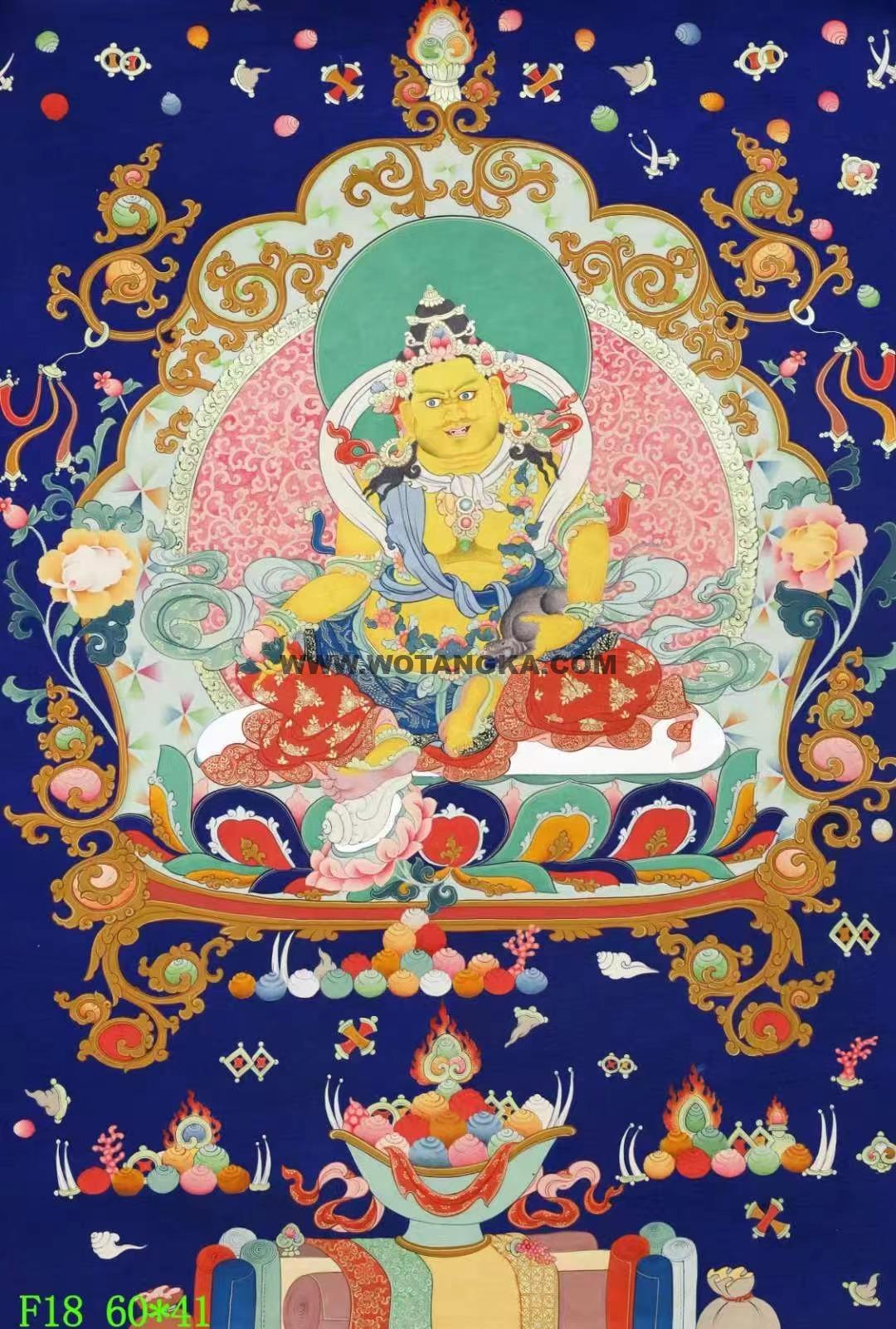 编号138-158460:彩绘唐卡-黄财神(60*41CM左右)