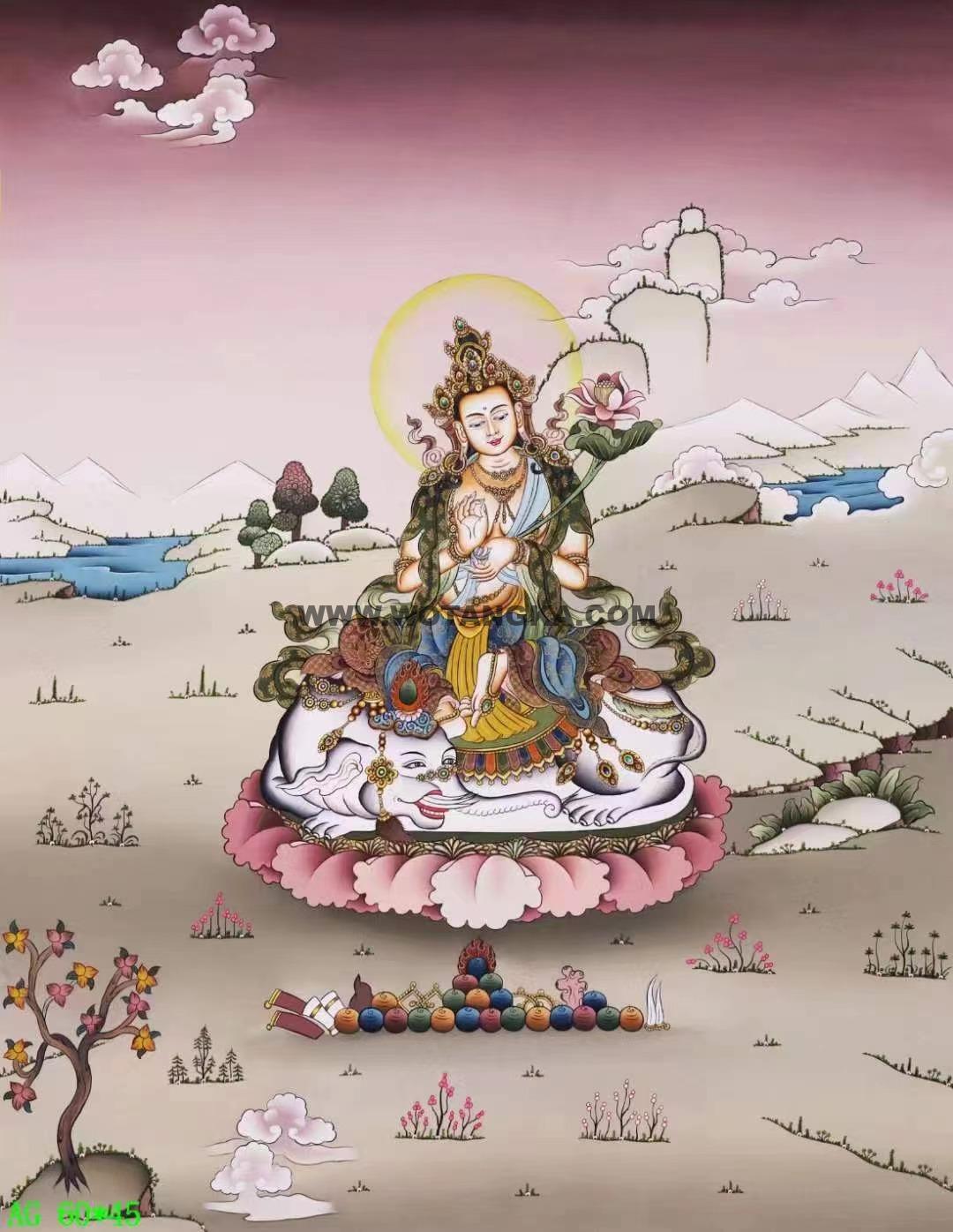 编号138-534968：嘎玛嘎赤-普贤菩萨（60*45CM左右）