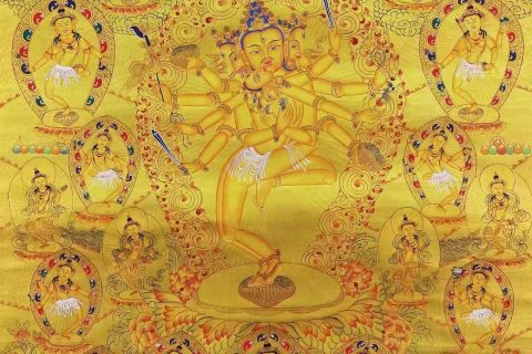 编号138-854412：黄金唐卡-喜金刚（100*70CM左右）