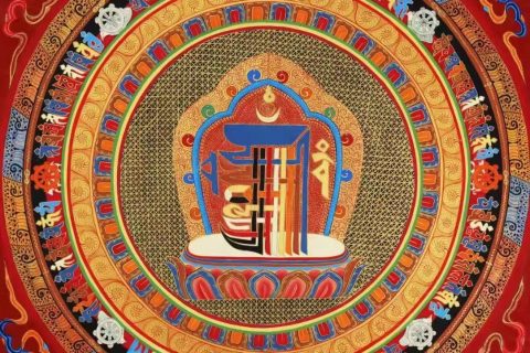 编号138-963859：彩绘唐卡-十相自在坛城（70*70CM左右）