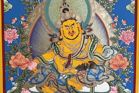 编号188-253771：彩绘唐卡-黄财神（60*45CM左右）