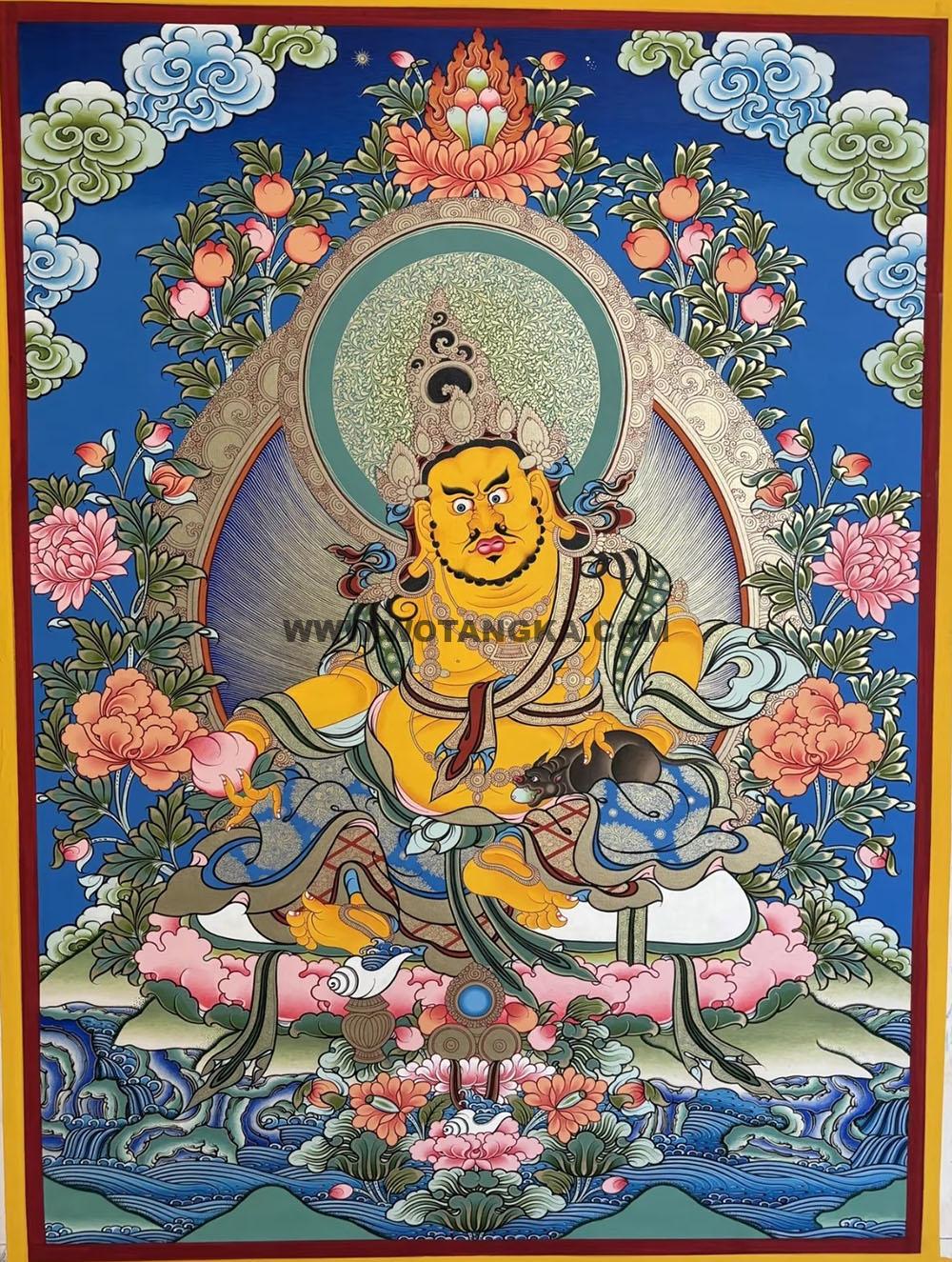 编号188-253771:彩绘唐卡-黄财神(60*45CM左右)