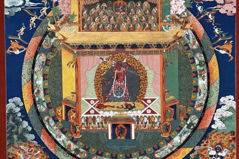 编号188-300145：彩绘唐卡-那若空行母坛城（120*90CM左右）