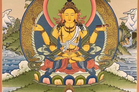 编号188-710066：彩绘唐卡-般若佛母（60*45CM左右）