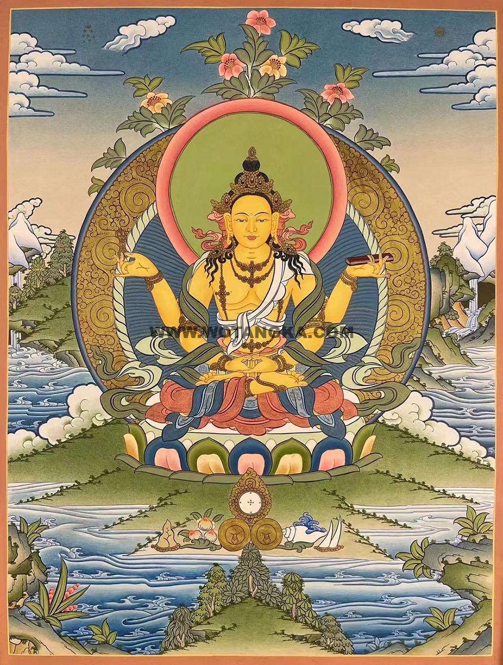 编号188-710066:彩绘唐卡-般若佛母(60*45CM左右)