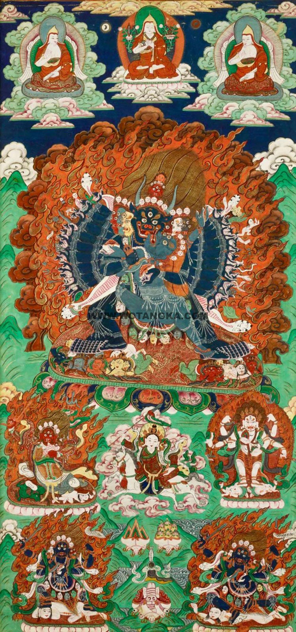 沃唐卡编号AC56904：大威德金刚