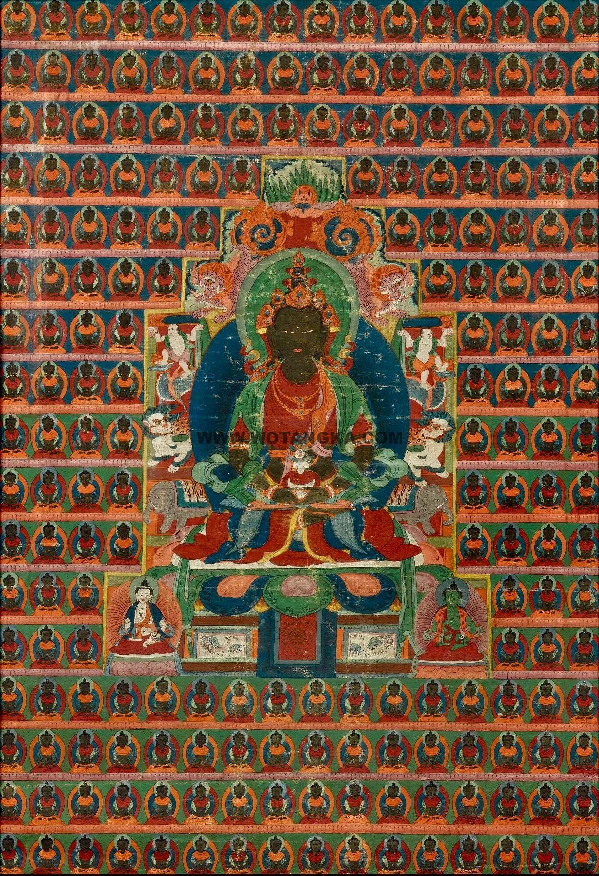 沃唐卡编号AC69329：无量寿佛