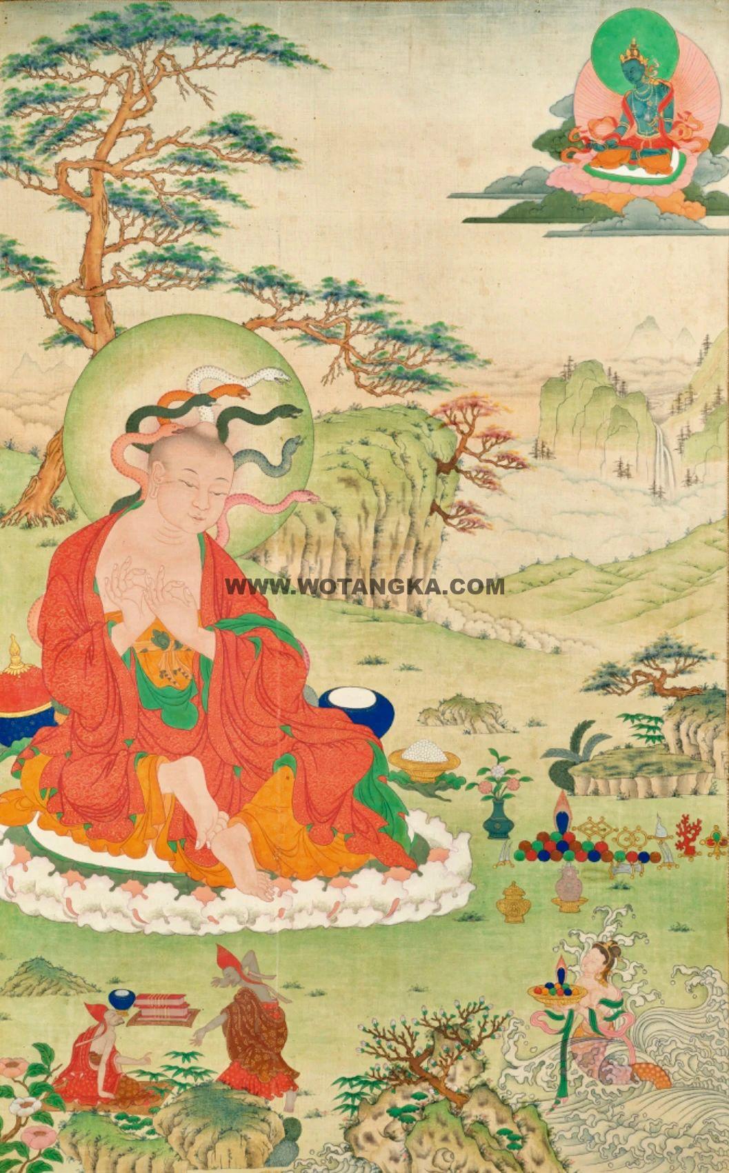 沃唐卡编号AC74124：龙树菩萨