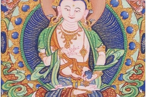 编号118-1937037：彩绘小唐卡-金刚萨埵（长方形·5*4CM左右）