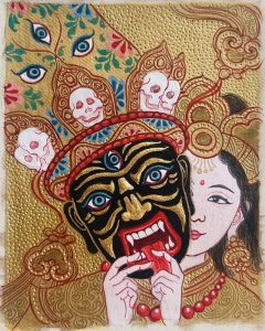 编号118-3556400：黄金小唐卡-扎基拉姆（长方形·5*4CM左右）