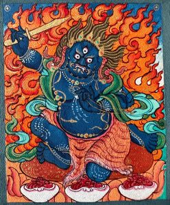 编号118-4179927：彩绘小唐卡-不动明王（长方形·5*4CM左右）