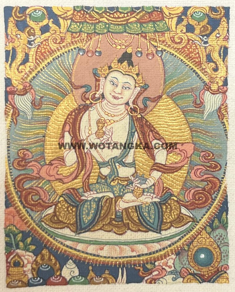 编号118-8185307：彩绘小唐卡-金刚萨埵（长方形·5*4CM左右）