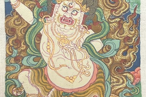 编号118-8270835：彩绘小唐卡-不动明王（长方形·5*4CM左右）