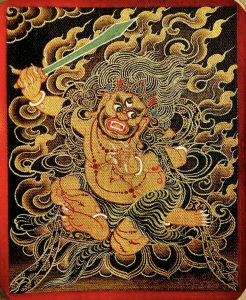 编号118-9211784：黑金小唐卡-不动明王（长方形·5*4CM左右）