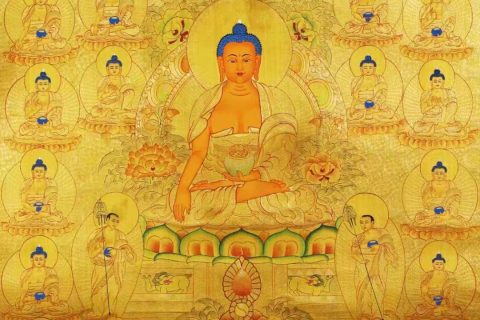 编号138-247015：黄金唐卡-释迦牟尼佛·三十五佛（76*51CM左右）