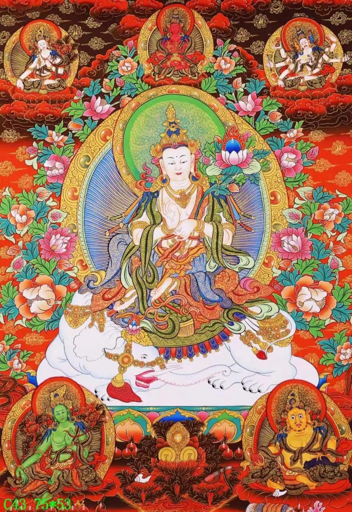 编号138-370237：彩绘唐卡-普贤菩萨（75*53CM左右）