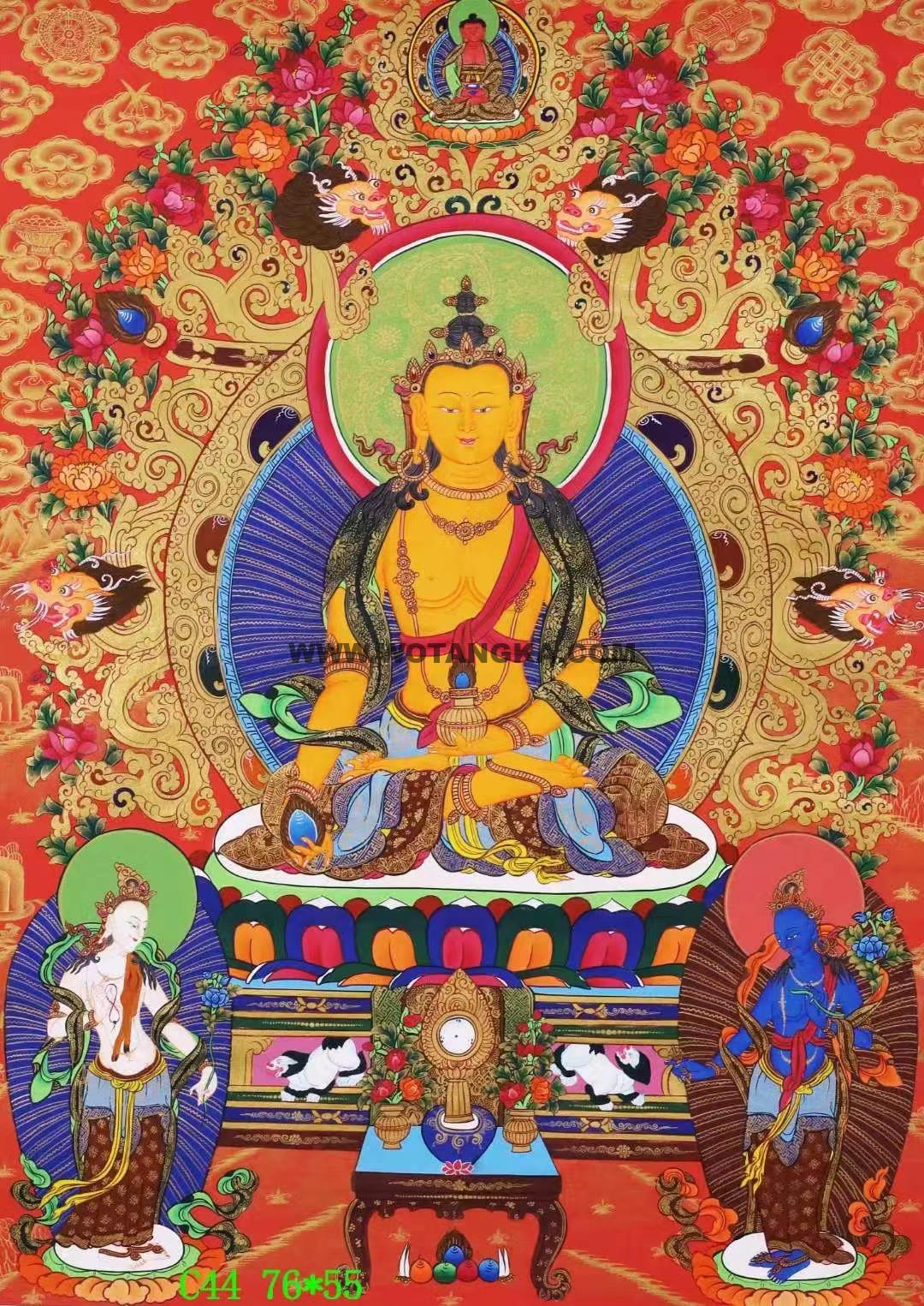 编号138-514679：彩绘唐卡-地藏王菩萨（76*55CM左右）