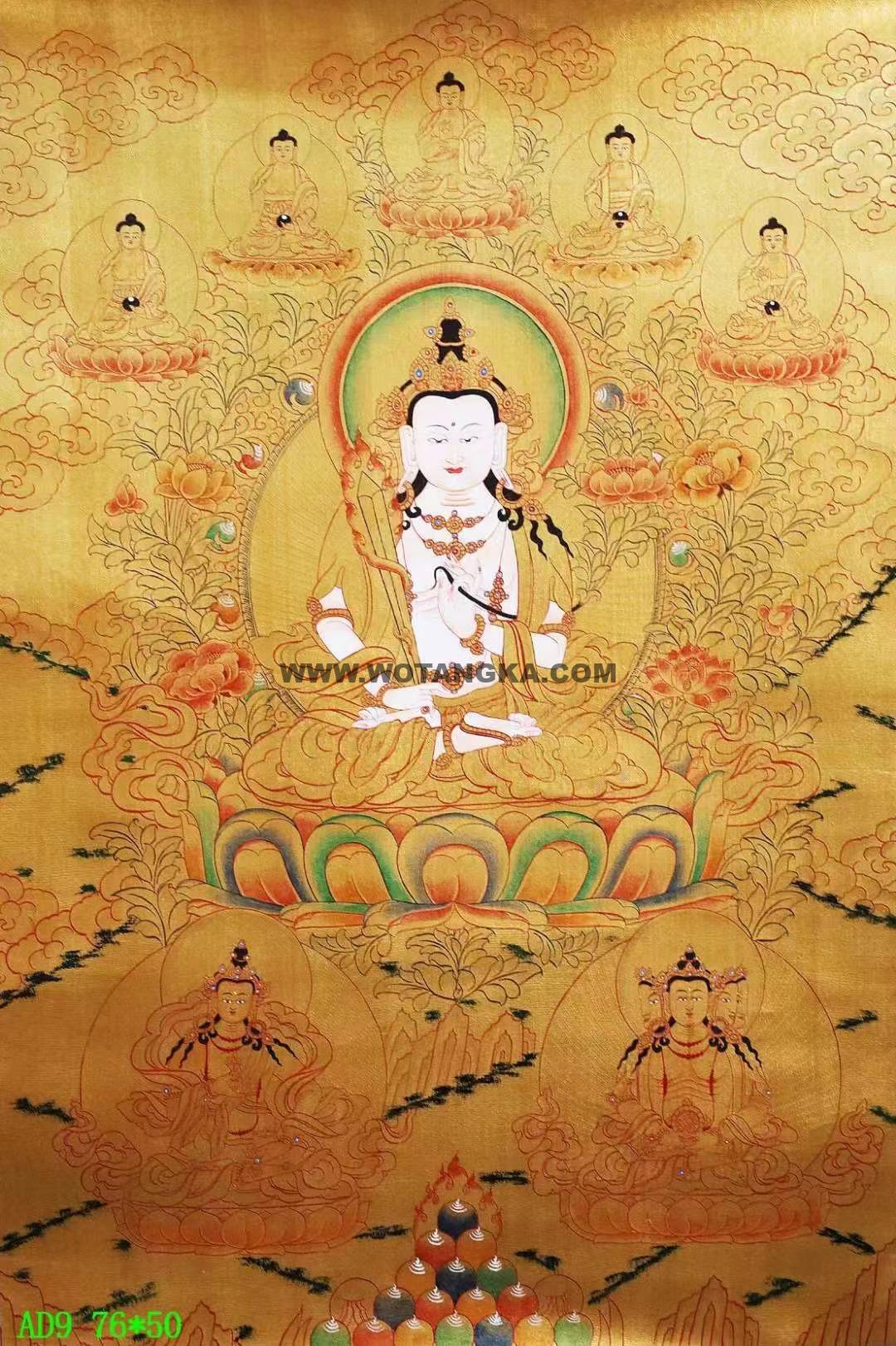 编号138-572795:黄金唐卡-虚空藏菩萨(76*50CM左右)