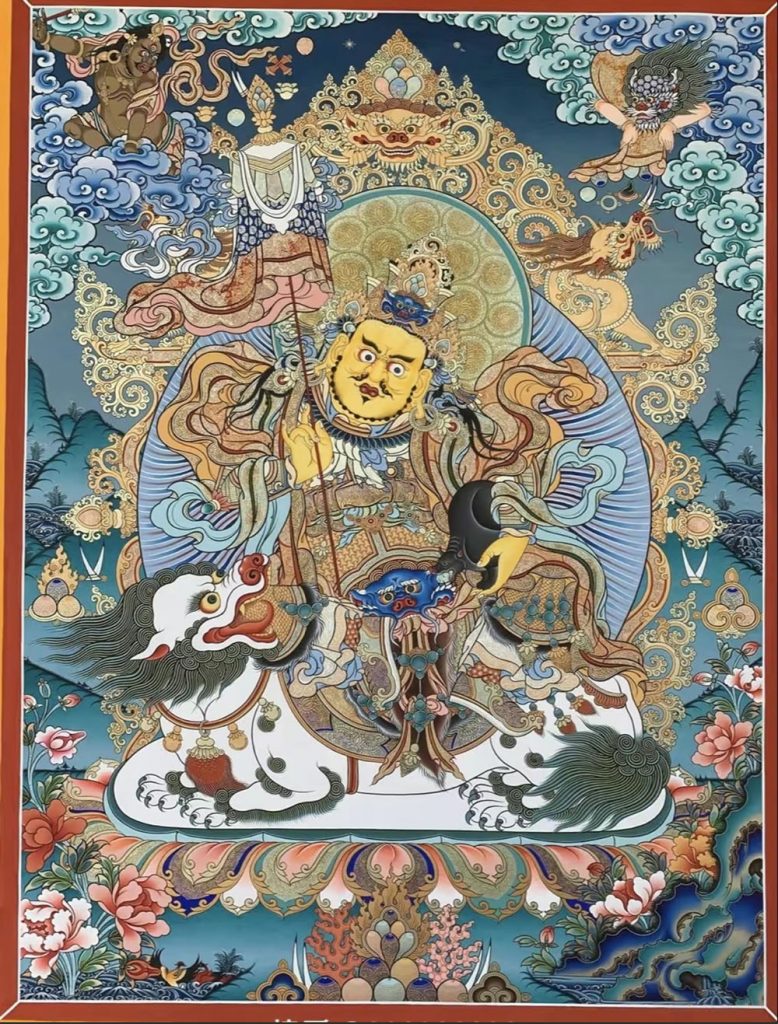 编号188-212232：彩绘唐卡-财宝天王（60*45CM左右）