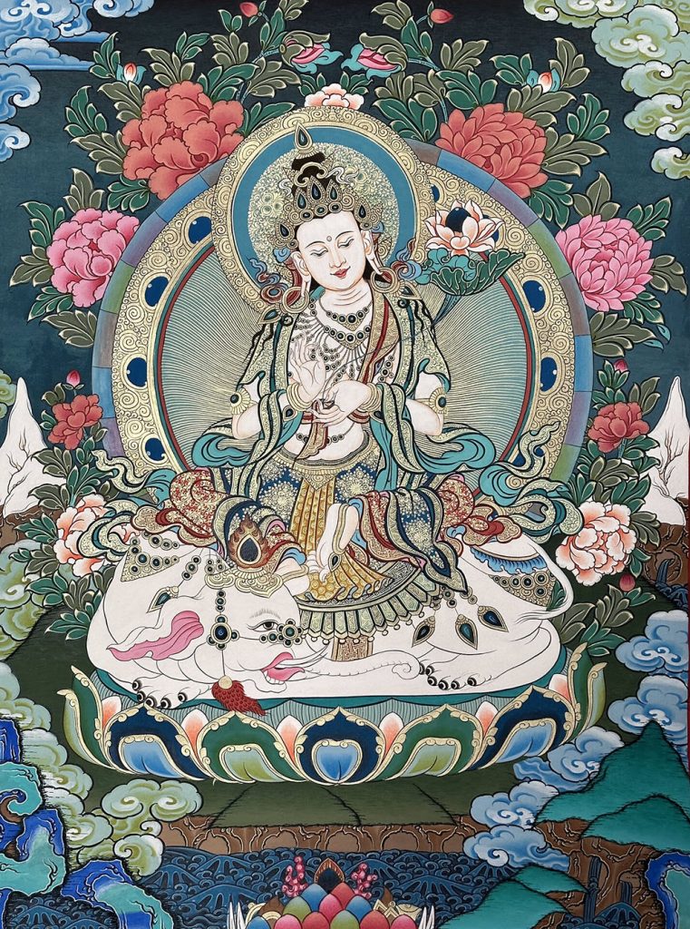 编号188-362336：彩绘唐卡-普贤菩萨（60*45CM左右）