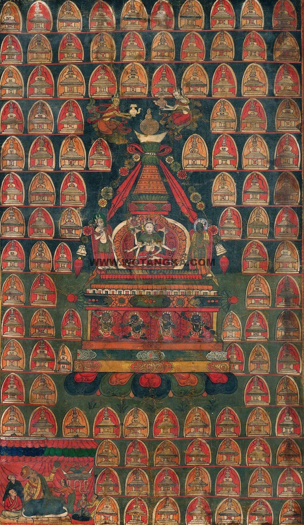 沃唐卡编号AC37910：尊胜塔