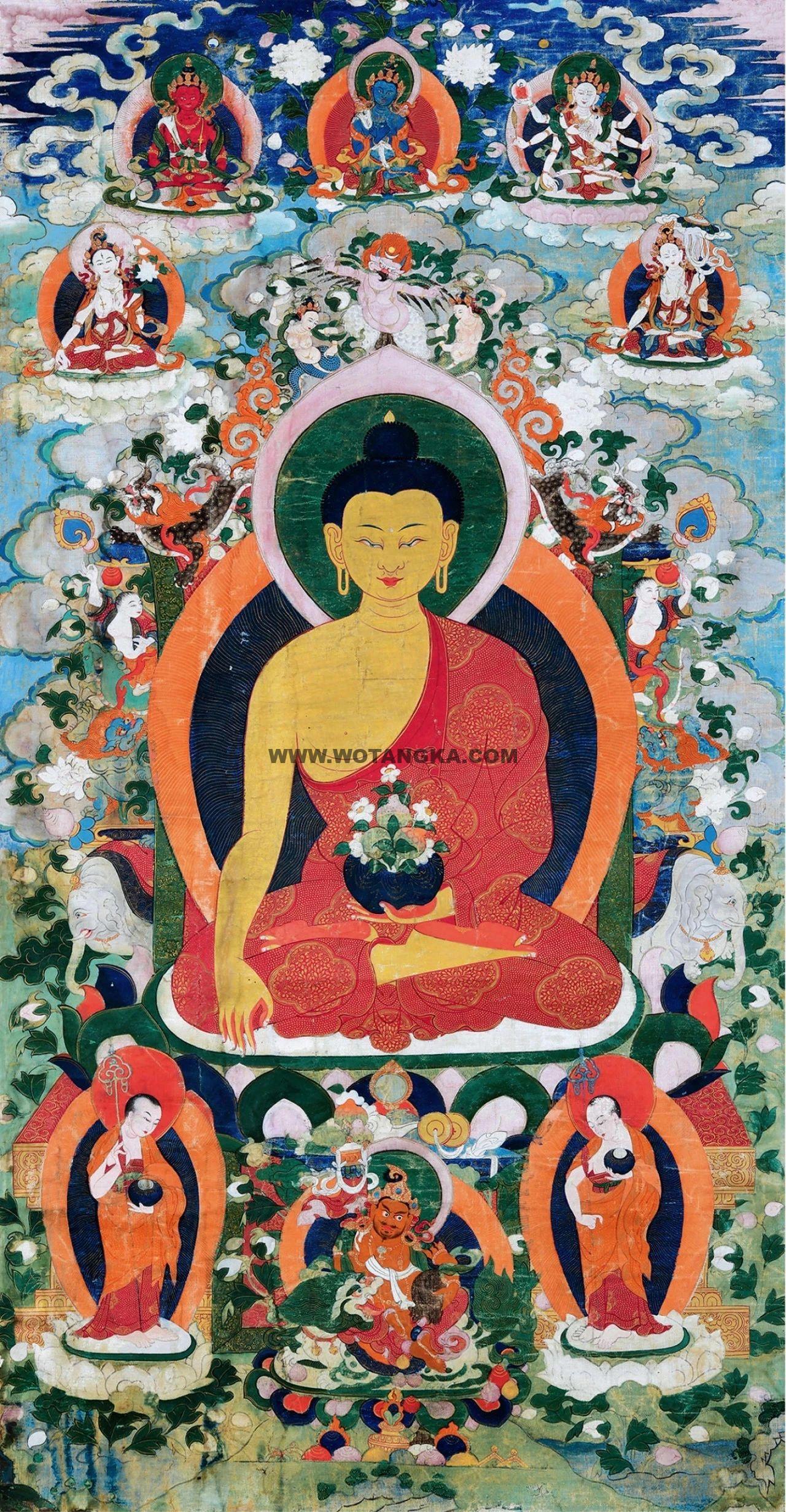 沃唐卡编号AC39920：释迦与二弟子