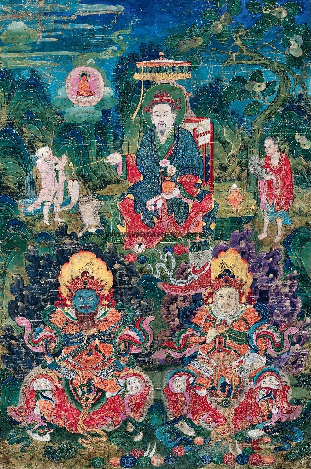 沃唐卡编号AC41949：羯磨扎拉居士