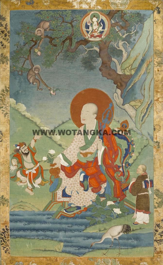 沃唐卡编号AC49968：那迦犀那尊者