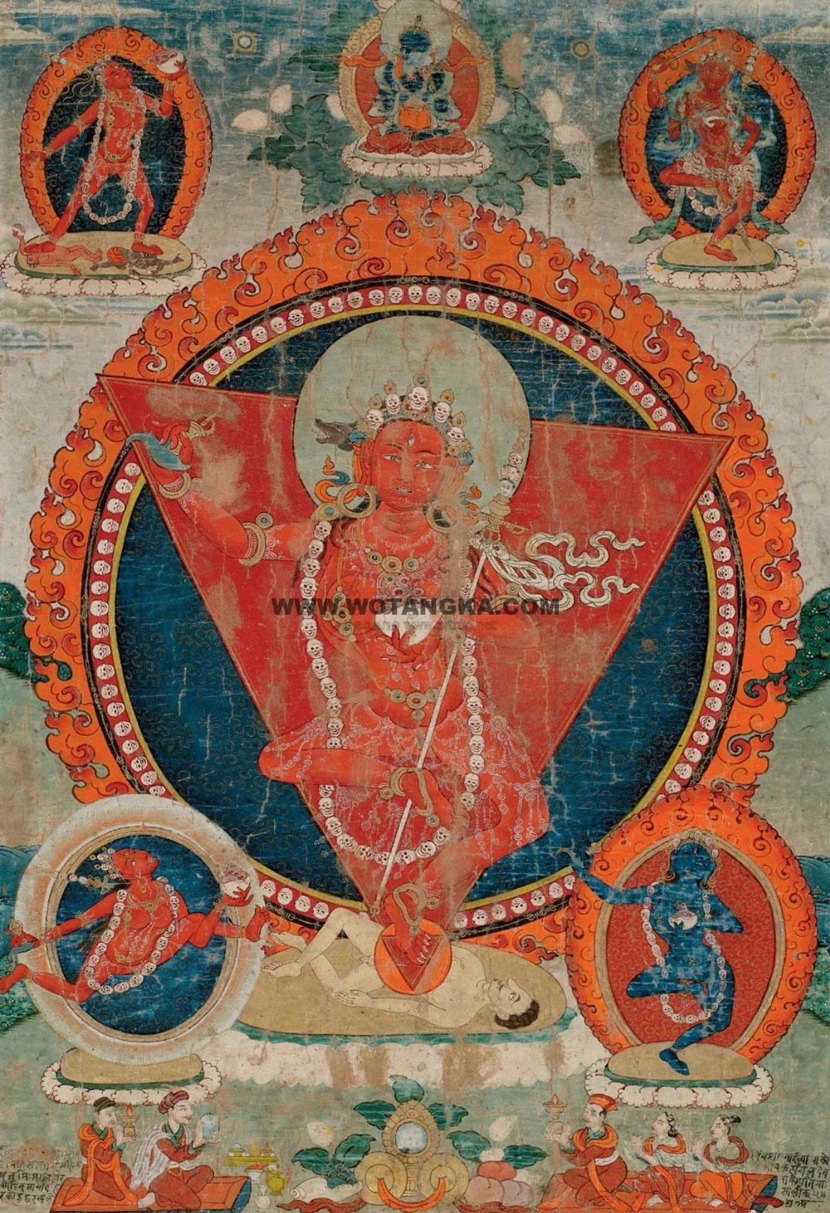 沃唐卡编号AC84674：金刚亥母