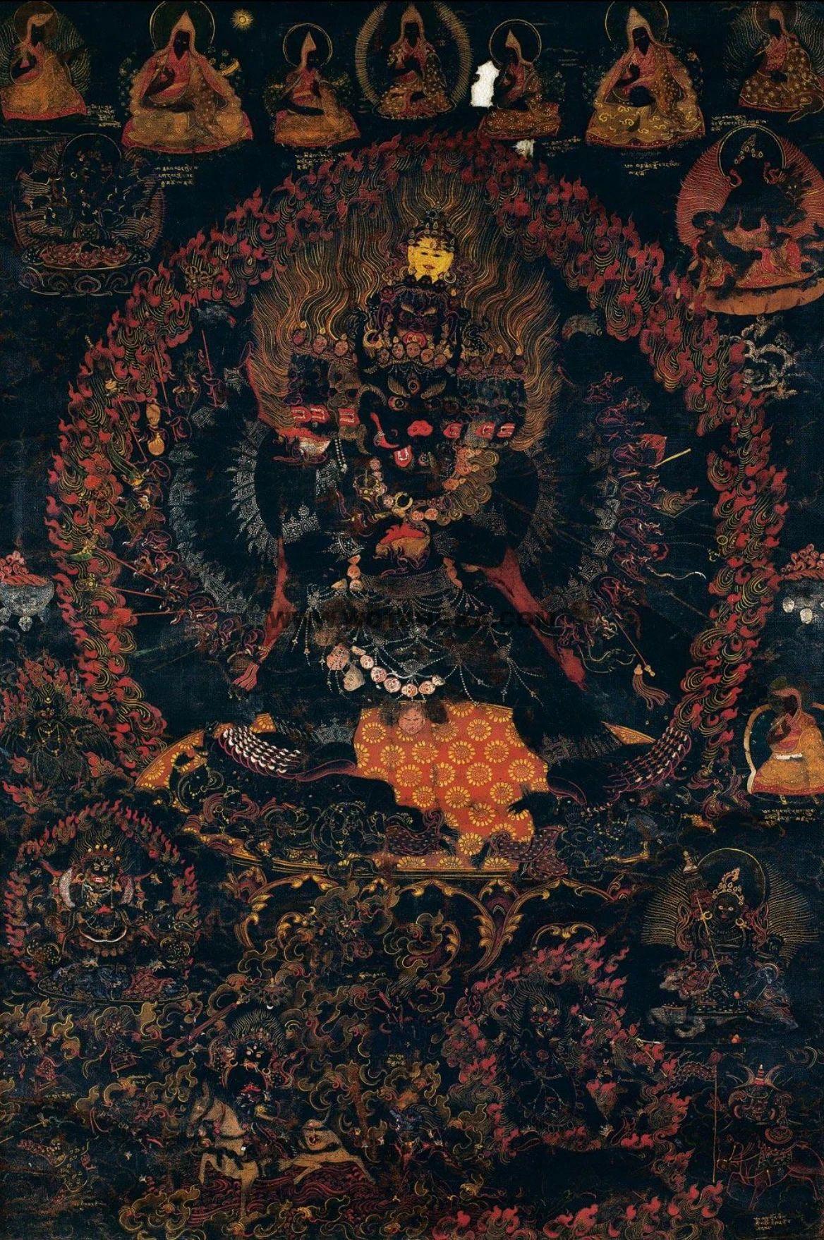 沃唐卡编号AC96809：大威德金刚