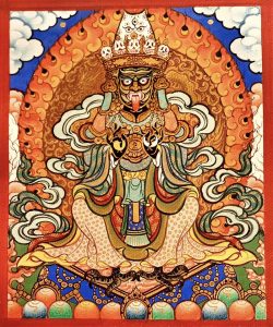 编号118-2591656：彩绘小唐卡-扎基拉姆（长方形·5*4CM左右）