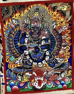 编号118-7034374：彩绘小唐卡-大威德金刚（长方形·5*4CM左右）