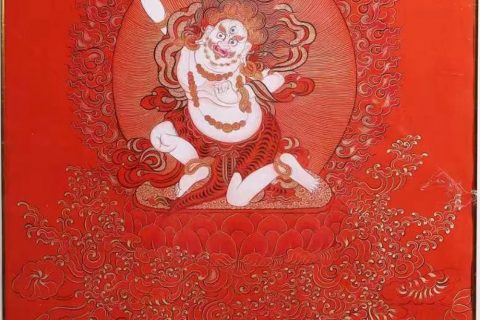 编号138-311638：红金唐卡-不动明王（80*60CM左右）