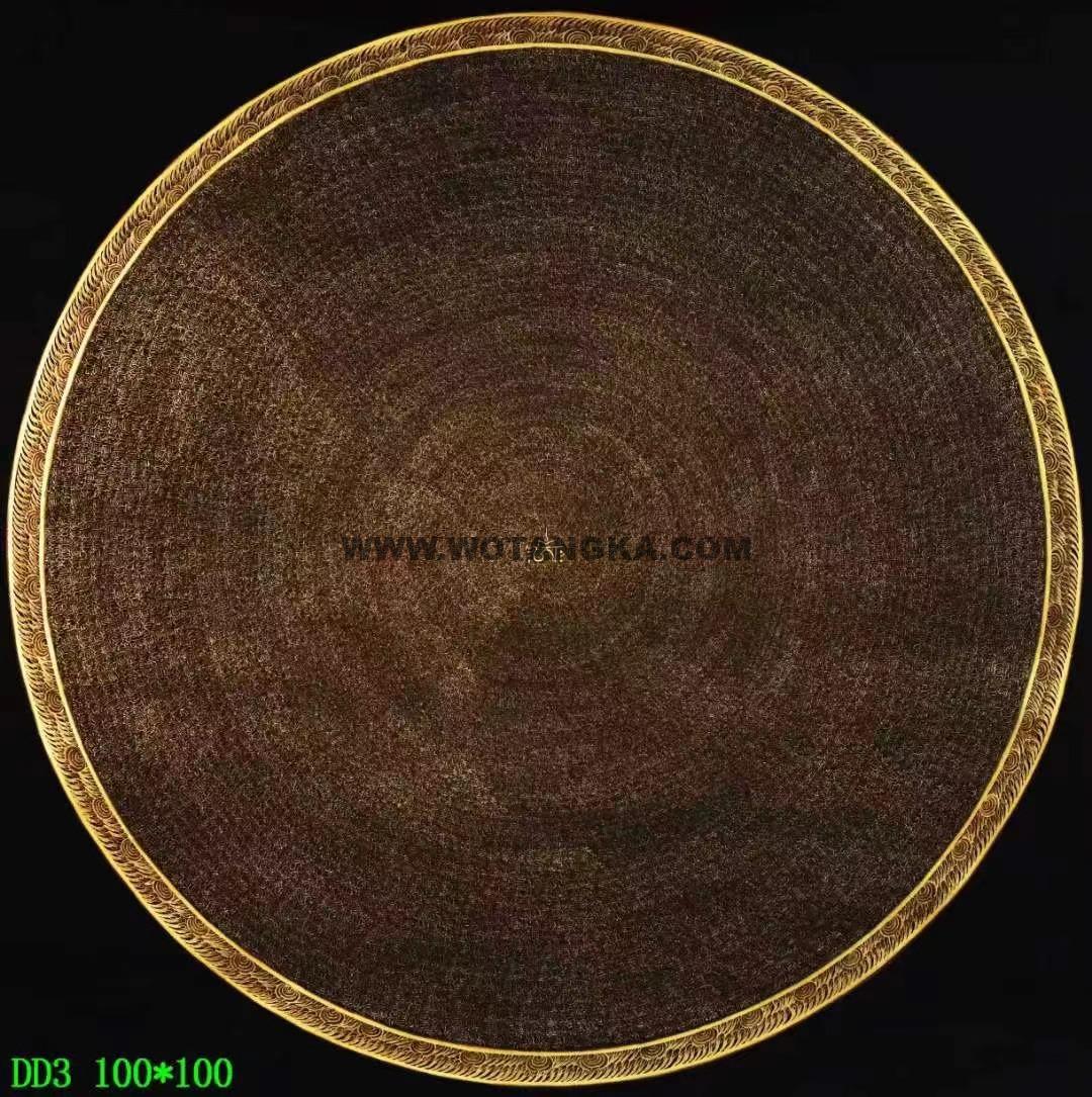 编号138-790490：黑金唐卡-六字真言坛城（100*100CM左右）