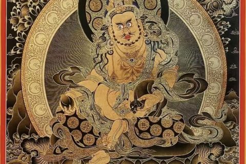 编号188-277691：黑金唐卡-黄财神（60*45CM左右）