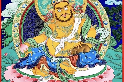 编号188-324236：彩绘唐卡-黄财神（60*45CM左右）