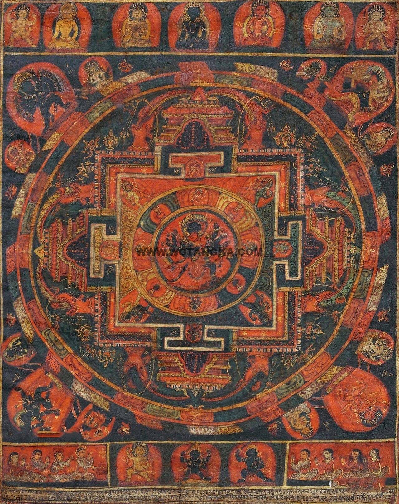 沃唐卡编号AC25094：胜乐金刚坛城