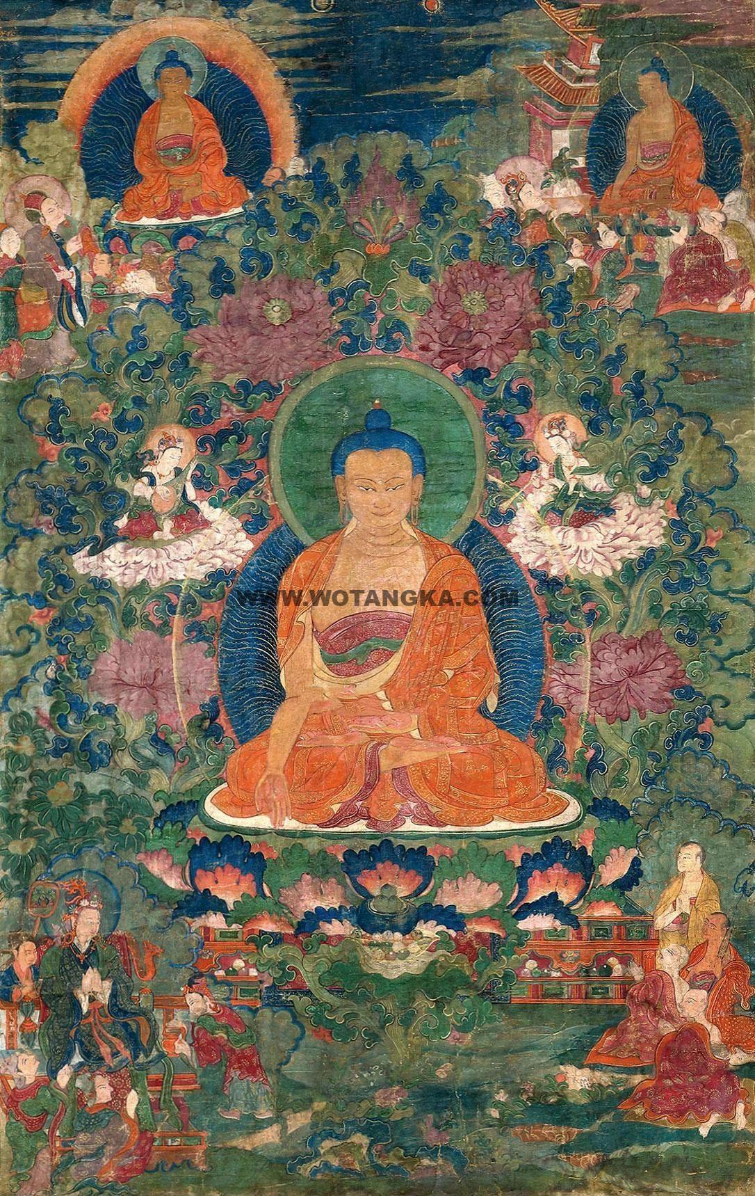 沃唐卡编号AC29854：释迦牟尼佛神变