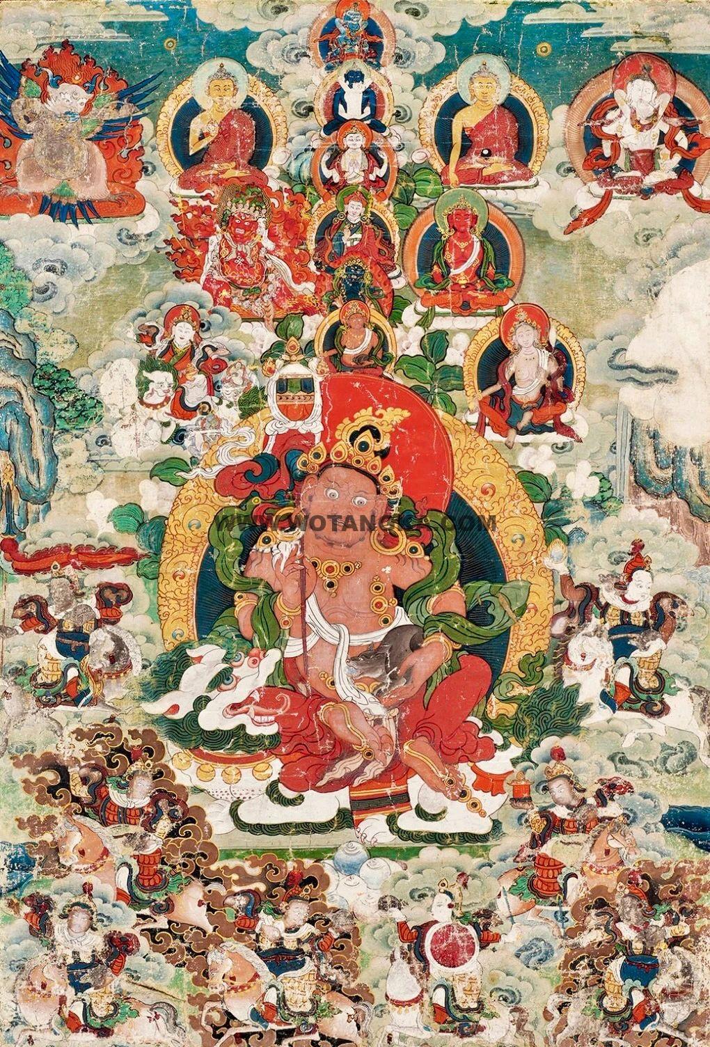 沃唐卡编号AC35548：八马财神