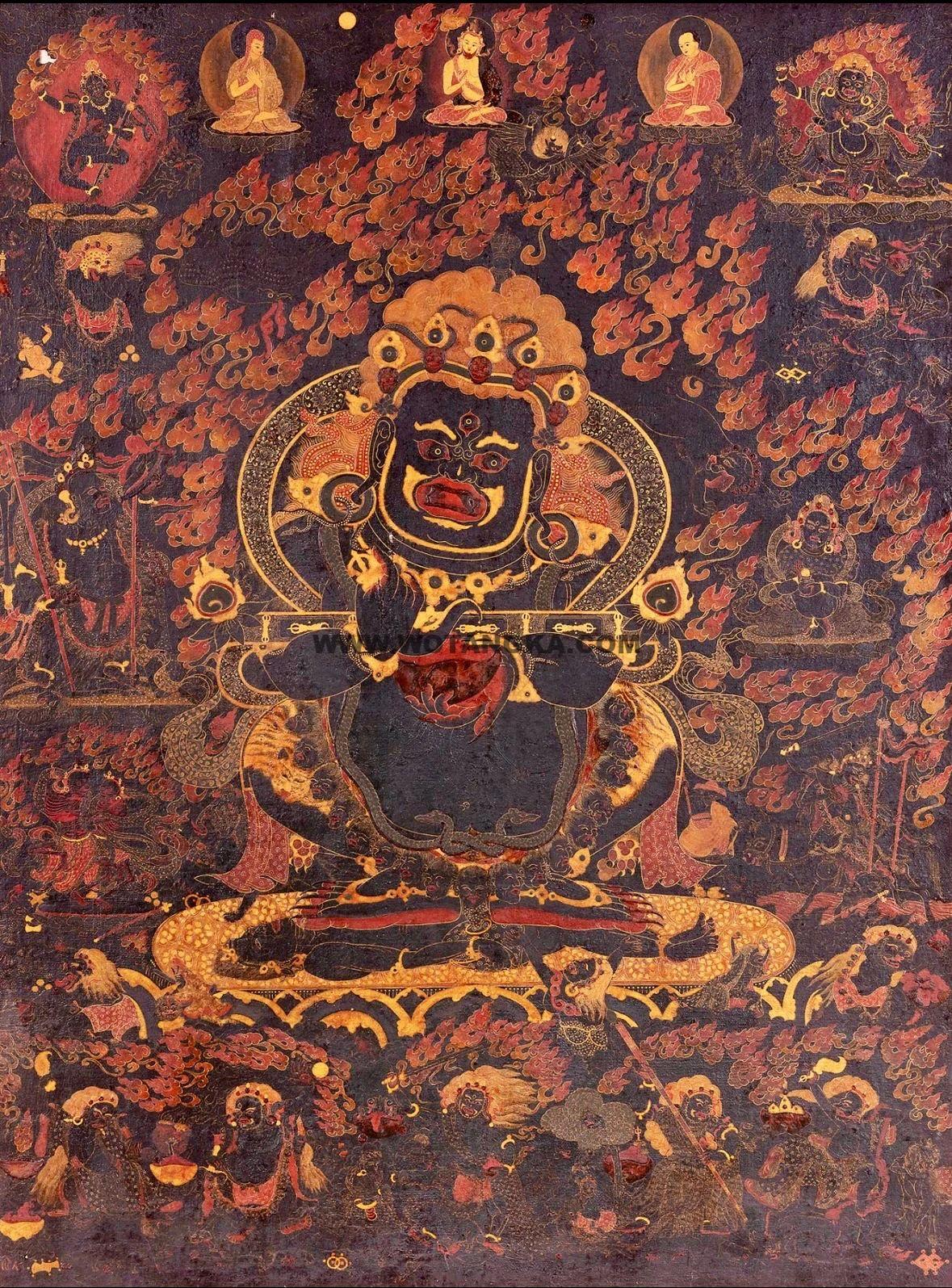 沃唐卡编号AC55987：宝杖怙主