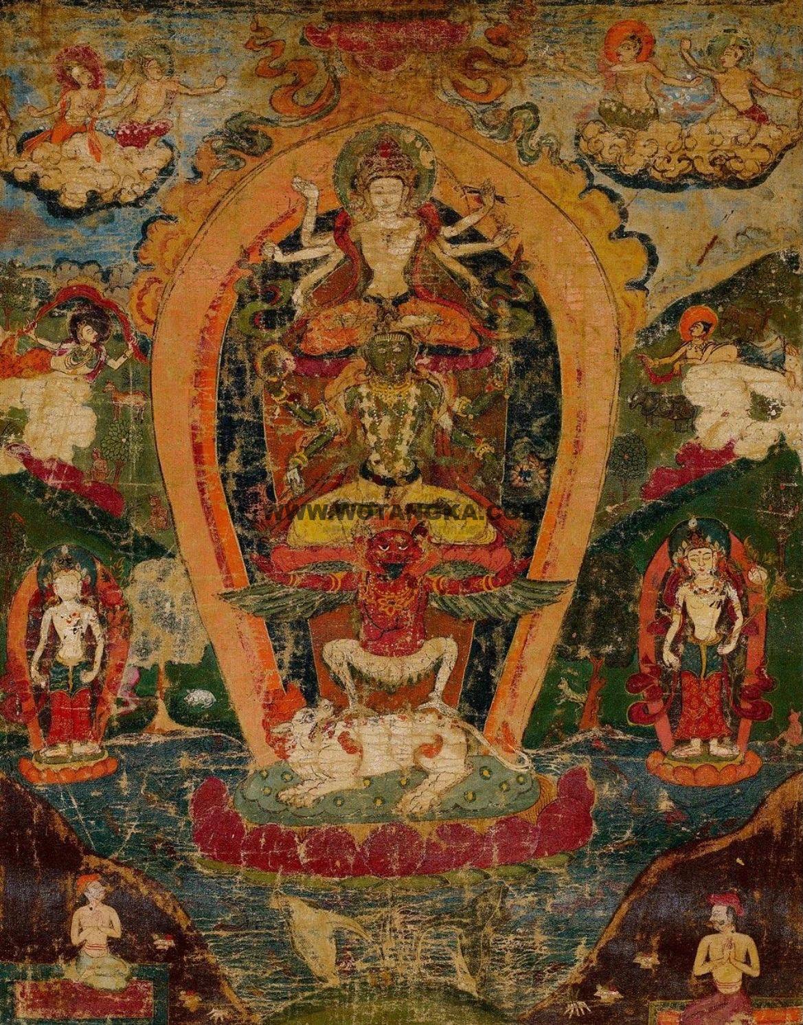 沃唐卡编号AC60960：哈里哈里罗世自在观世音菩萨