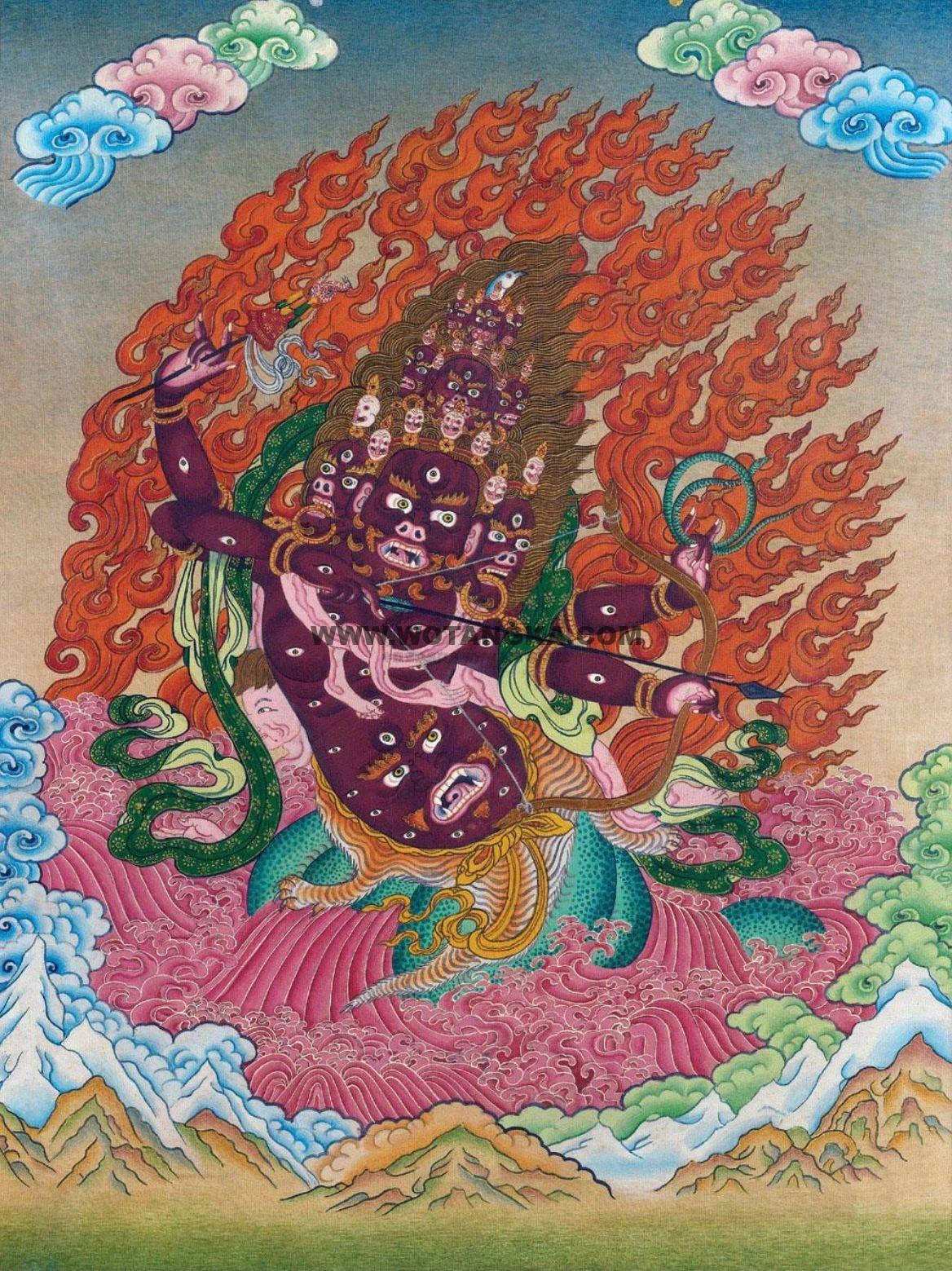 沃唐卡编号AC74777：惹呼拉护法