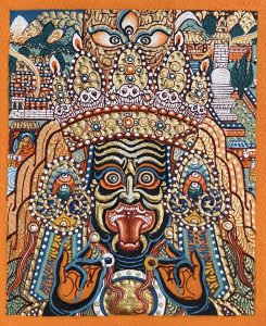 编号118-2161432：彩绘小唐卡-扎基拉姆（长方形·5*4CM左右）