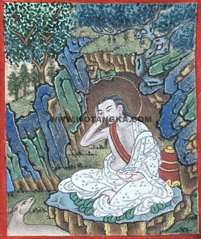 编号118-2897434：彩绘小唐卡-米拉日巴（长方形·5*4CM左右）