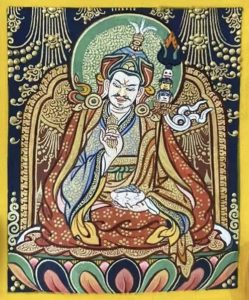 编号118-3154351：彩绘小唐卡-莲花生大士（长方形·5*4CM左右）