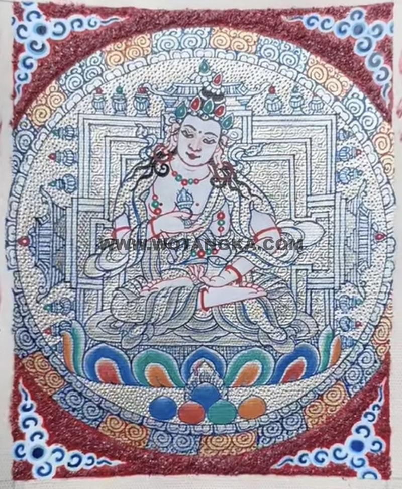 编号118-7267909：白银小唐卡-金刚萨埵坛城（长方形·5*4CM左右）